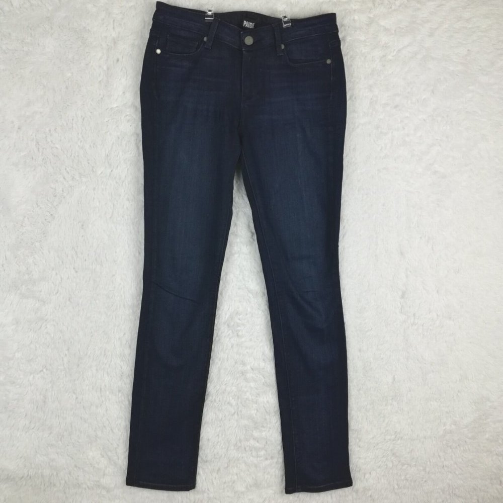 Paige Womens Jeans Skyline Skinny Blue Denim Rinse Wash Stretch‎ Mid Rise 28